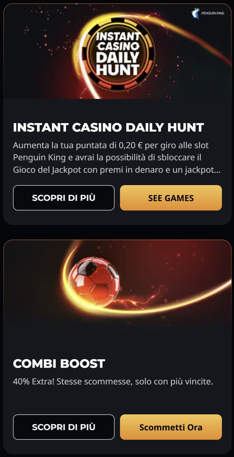instant casino login